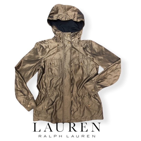 Lauren Ralph Lauren Bronze Metallic Utility Jacket - Picture 9 of 9